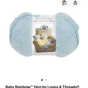 Loops & Threads Baby Rainbow Yarn in Light Blue (3)